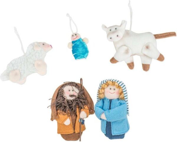 089945221800 Plush Nativity Figures With Fabric Bag