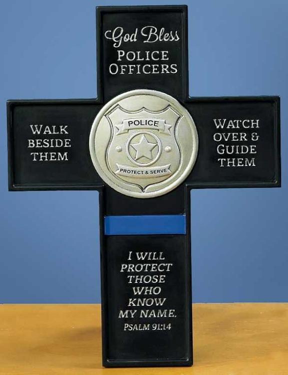 095177571439 God Bless Police Officers Cross