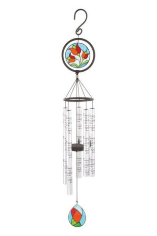 096069603771 In Memory Stained Glass Sonnet Wind Chime