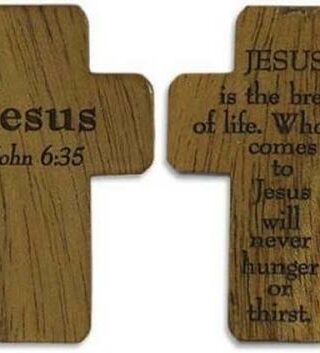 602383175957 Jesus Mahogany Pocket Cross