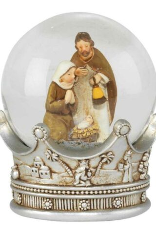 603799331678 Holy Family Water Globe On Crown Base