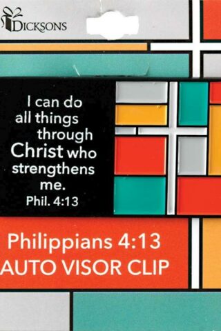 603799342063 Philippians 4:13 Painted Visor Clip