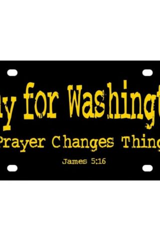 603799423816 Pray For Washington License Plate