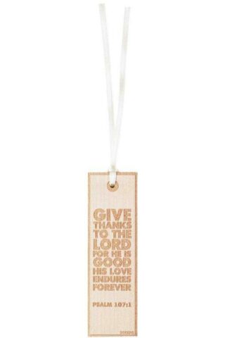 603799438957 Give Thanks To The Lord Wood Bookmark