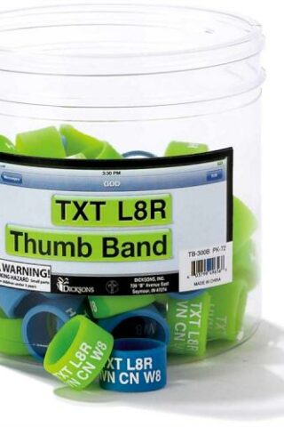 603799496568 TXT L8R HVN CN W8 Thumb Band Silicone (Size Ring)