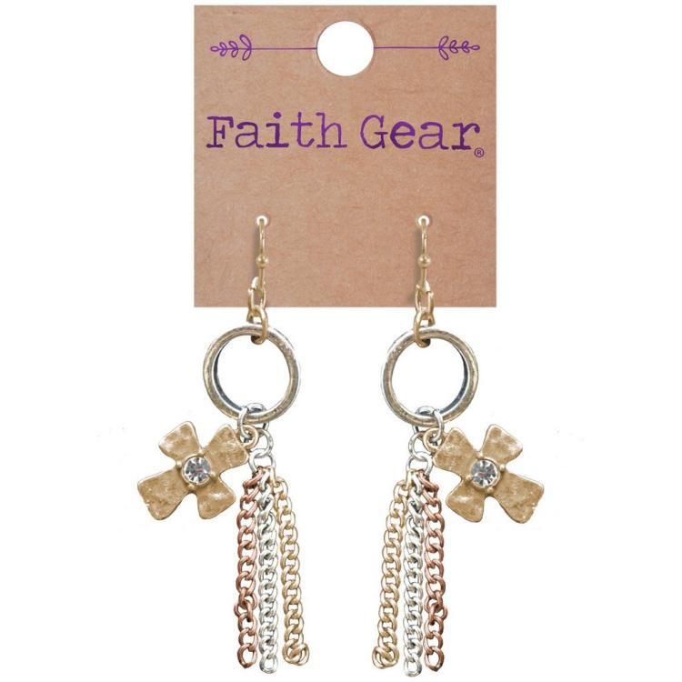 612978359389 Faith Gear Tassel Crosses (Earring)