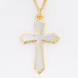 637955060898 2 Tone Textured Cross