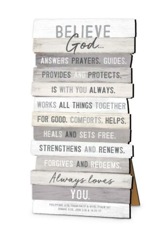 667665450382 Believe God Stacking Words Desktop Plaque