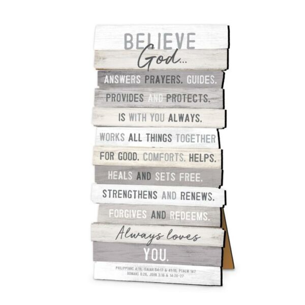 667665450382 Believe God Stacking Words Desktop Plaque