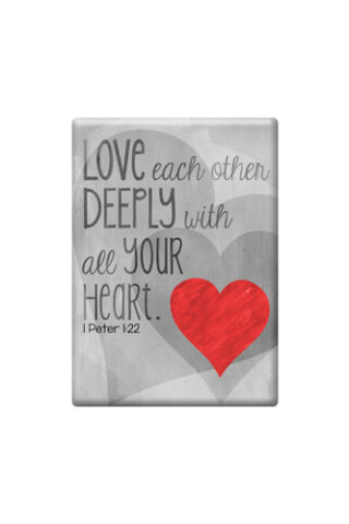 667665604105 Love Deeply With Red Heart (Magnet)