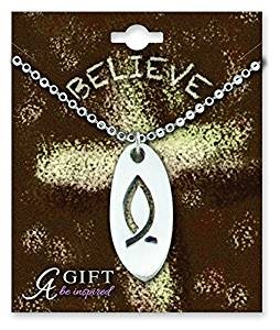 785525274111 Believe Ichthus Cut Out Oval