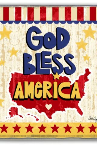 785525284370 God Bless America Visor Clip