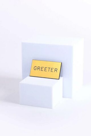 788200450473 Greeter Engraved Magnetic Badge