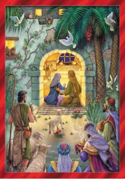 871241007536 Peaceful Nativity Greeting Card Advent Calendar