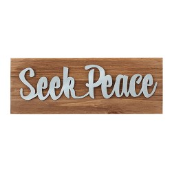 886083617119 Seek Peace Farmers Market Tabletop Plaque