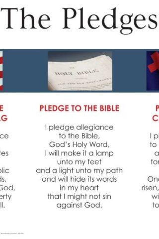 9781596364394 3 In 1 Pledges Of Allegiance Christian Flag Bible Laminated Wall Chart