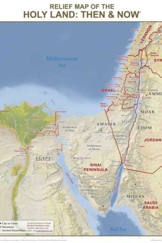 9781628621624 Holy Land Relief Map Then And Now Wall Chart Laminated