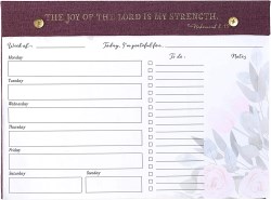 9781642724950 Joy Of The Lord Is My Strength Undated Planner Pad