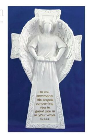 788200524013 Guardian Angel And Cross (Plaque)