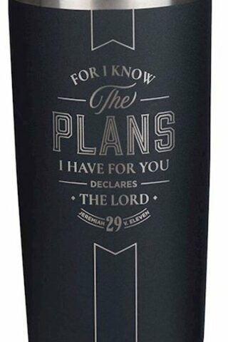 1220000327641 For I Know The Plans Stainless Steel Travel Tumbler Jeremiah 29:11