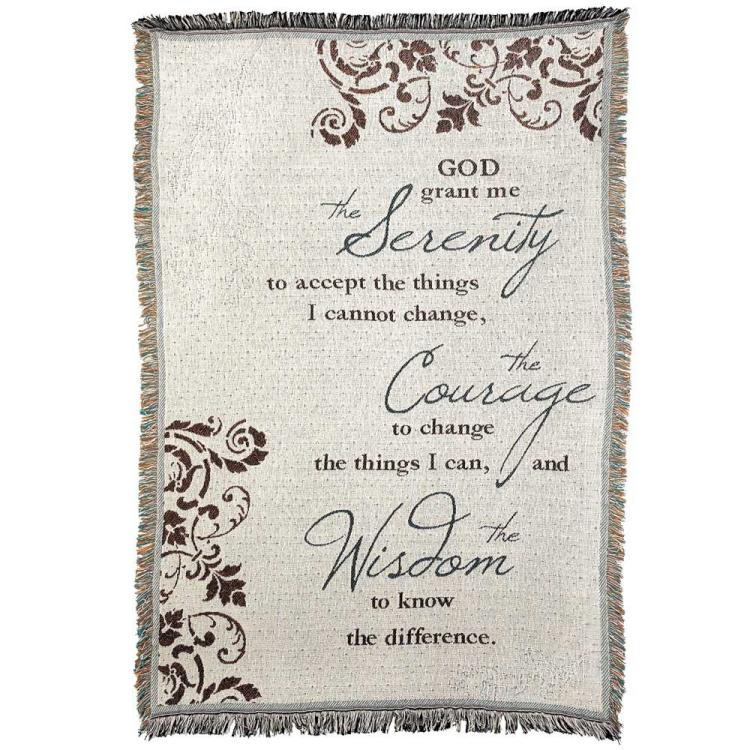 603799372862 Serenity Prayer Tapestry Throw
