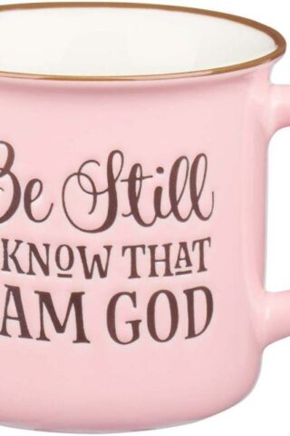 1220000131972 Be Still and Know Pink Camp Style Coffee Mug