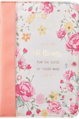 1220000137288 Bible Cover Extra Large Peach All Things Extra Large Rom. 8:28
