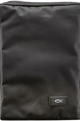 6006937054752 Promo Poly-Canvas Bible / Book Cover w/Fish Applique (Large