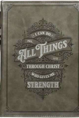 1220000320048 Protective Gray Faux Leather Classic Bible Cover Carry Case: All Things Through
