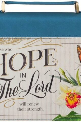 1220000321540 Vibrant Blue Floral Fashion Bible Cover for Women: Hope in the Lord - Isa. 40:31