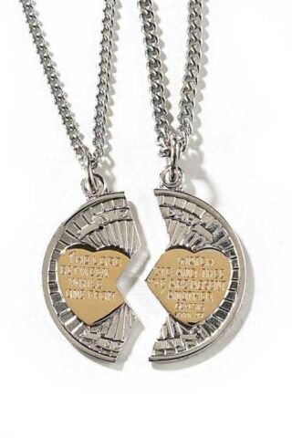 714611136422 2 Tone Mizpah Necklaces
