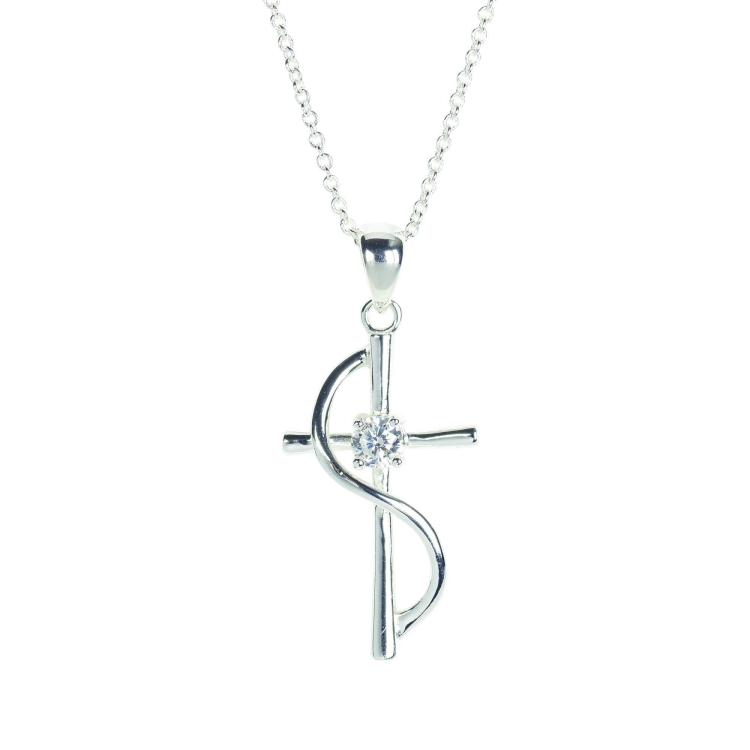 714611137733 Cross With Sash CZ Center