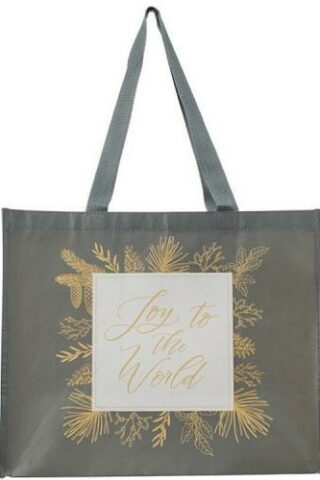 1220000328884 Joy To The World Tote Peace On Earth Shimmer Collection