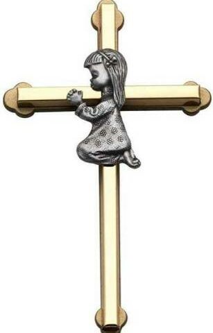 785525203517 Praying Girl Baby Cross