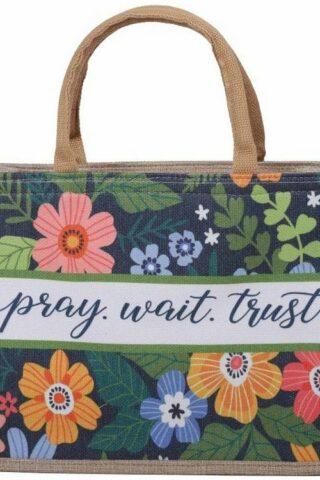 788200710126 Pray Wait Trust Canvas Tote