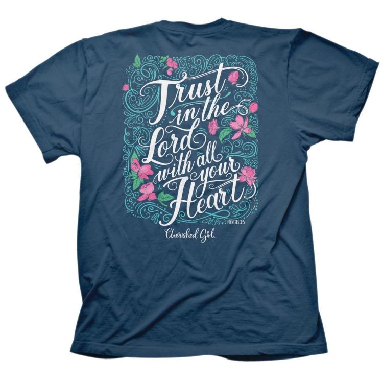 612978477649 Cherished Girl Trust Script (2XL T-Shirt)