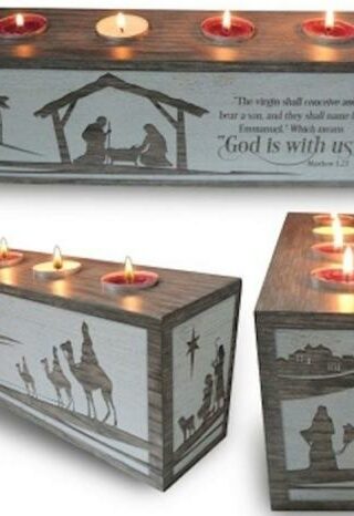 785525307994 Advent Block Nativity Scene With Tea Lights