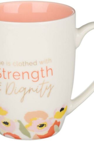 1220000139534 Motivational Ceramic Coffee and Tea Mug for Women: Strength and Dignity - Prover