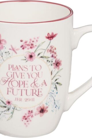 1220000323759 Inspirational Ceramic Coffee & Tea Scripture Mug for Women: Hope & a Future Enco