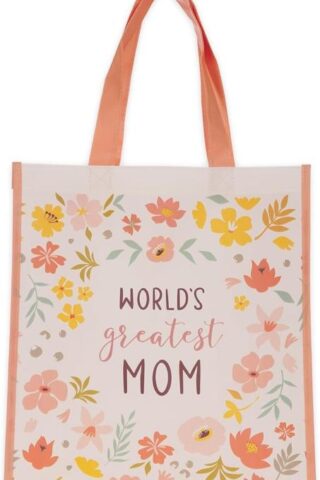 1220000370906 Worlds Greatest Mom Non Woven Coated Tote Bag