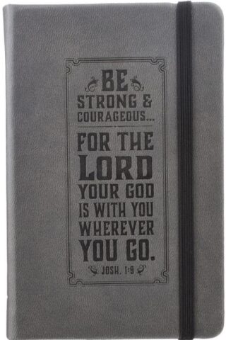 6006937127067 Be Strong Mini Hardcover Pocket Size LuxLeather Notebook with Elastic Closure in