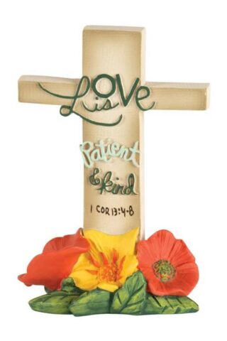 603799327633 Love Is Patient Tabletop Cross