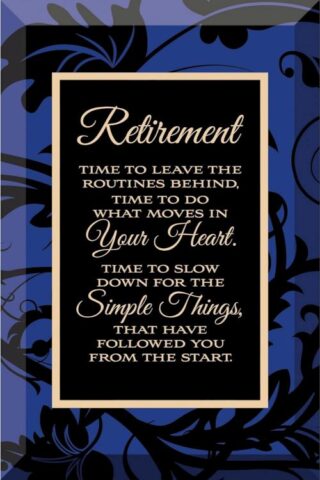 737682070563 Retirement Beveled Glass (Plaque)