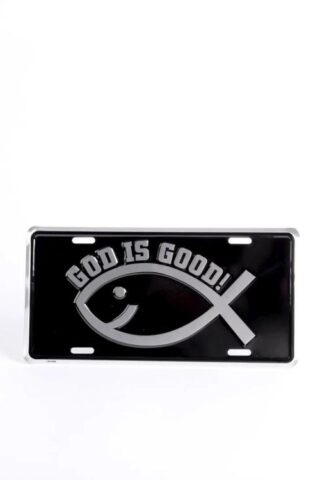 788200878147 God Is Good Smiling Fish Deluxe License Plate